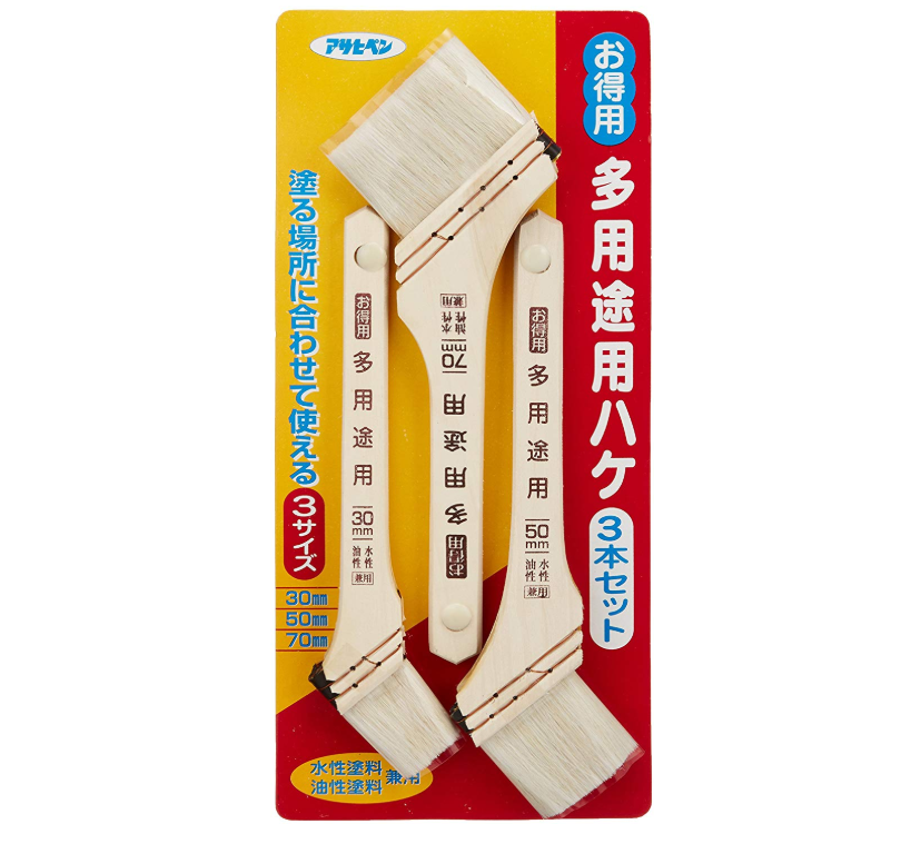 アサヒペン ペイント刷毛 お得用多用途用ハケ3本セット OT-3P