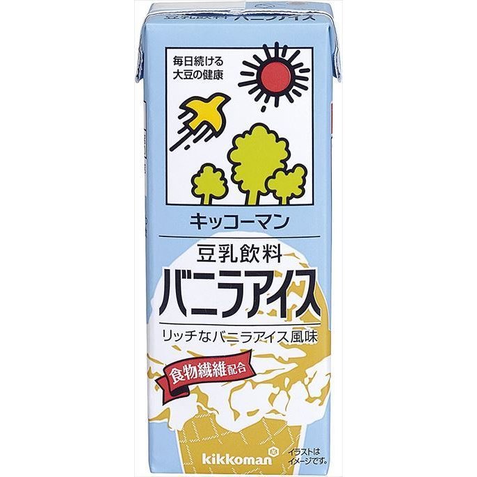 キッコーマン飲料 キッコーマン 豆乳飲料 バニラアイス 200ml×18本