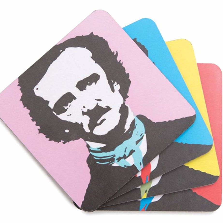Out of Print Edgar Allan Poe Pop Poe Coaster Set