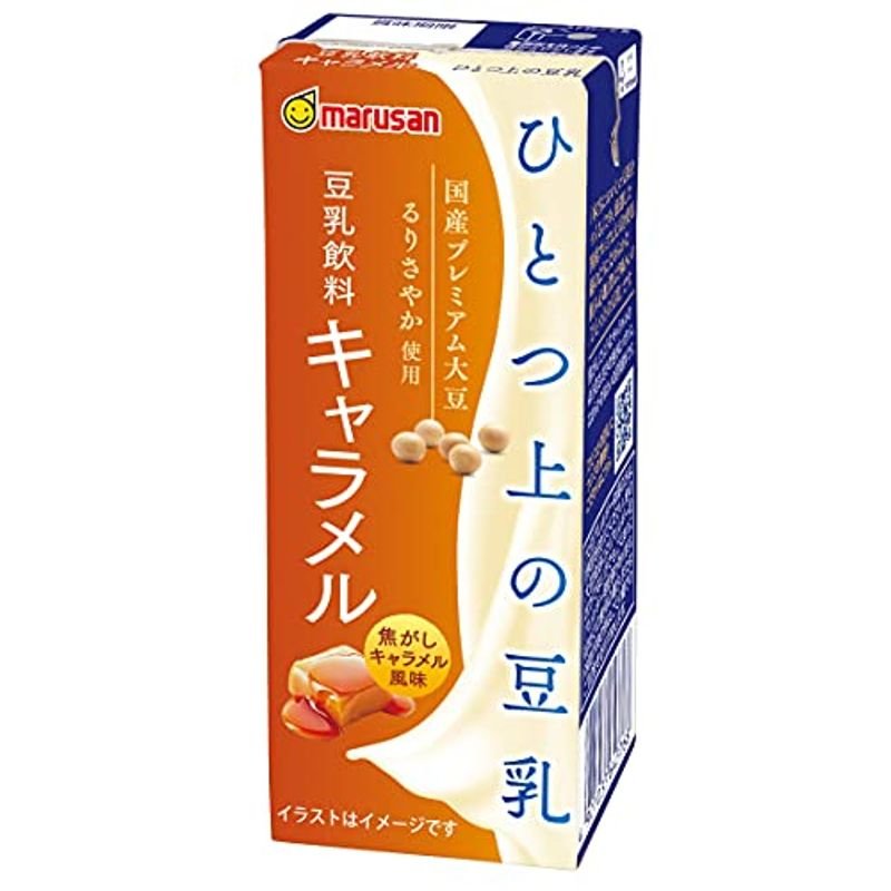 マルサン ひとつ上の豆乳 豆乳飲料キャラメル 200ml×24本