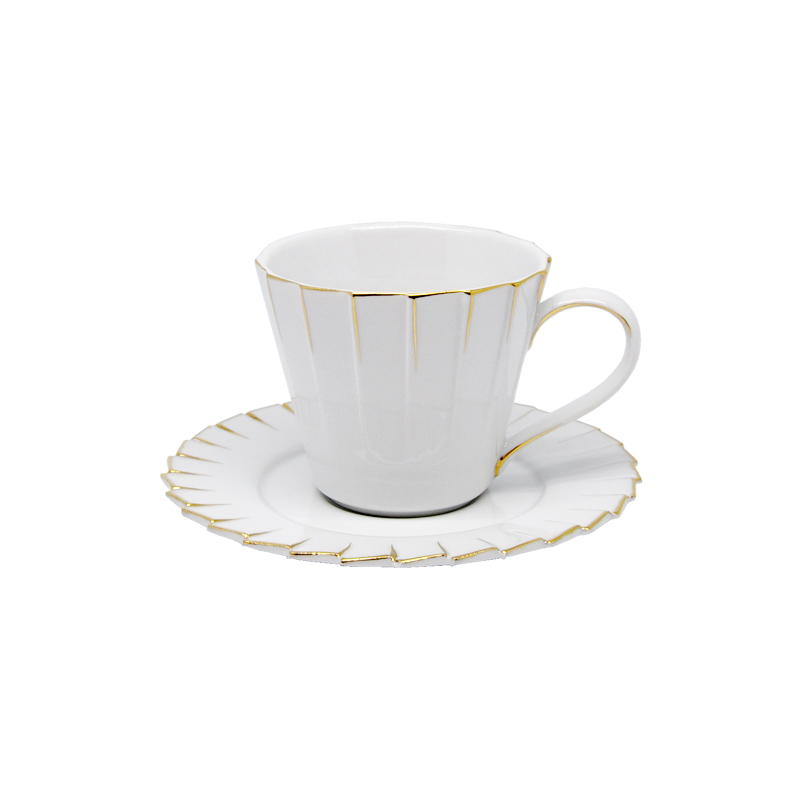 DULTON CUP & SAUCER ''PLEATS DECOR'' A615-680-200