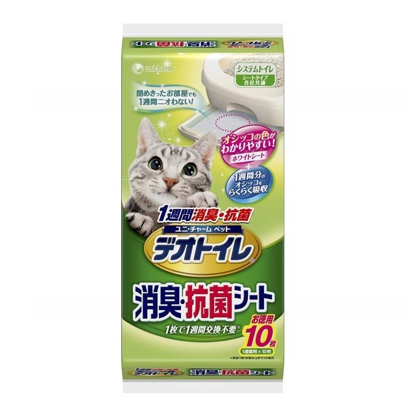 ユニチャーム デオトイレ 1週間消臭・抗菌シート 10枚入り