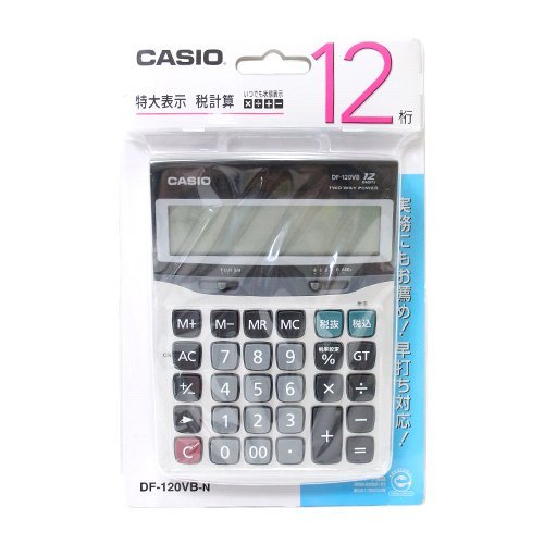 カシオ（CASIO）12桁デスクサイズ電卓 DF-120VB-N