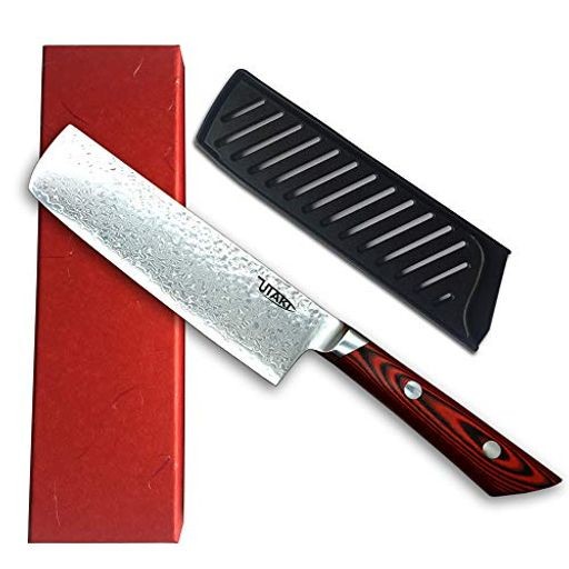 Utaki 菜切包丁 ダマスカス 67層 V金10号 170mm
